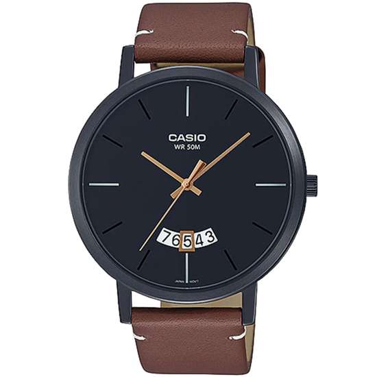 Casio Quartz MTP-B100BL-1EV MTPB100BL-1E Male Leather Watch