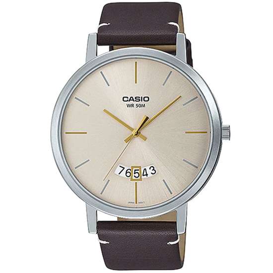 Casio Quartz MTP-B100L-9EV MTPB100L-9E Male Leather Watch