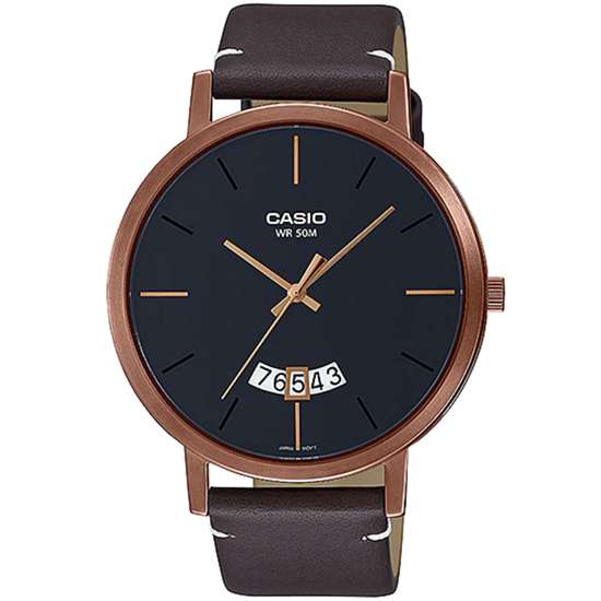 Casio Quartz MTP-B100RL-1EV MTPB100RL-1E Male Leather Watch