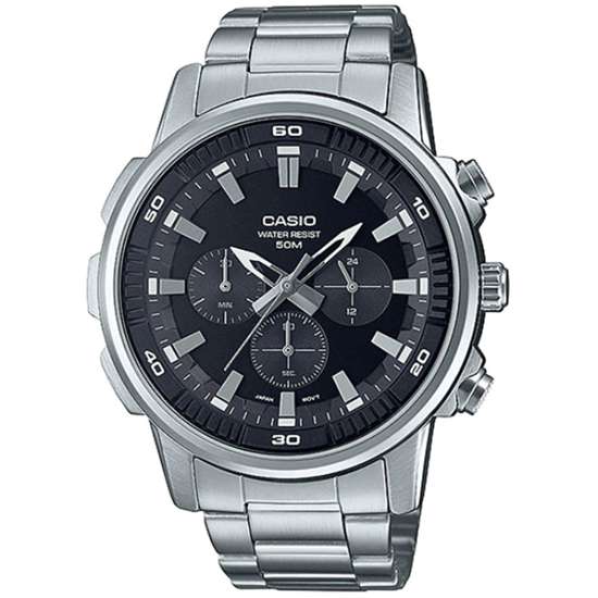 Casio Chronograph Classic Black Dial MTP-E505D-1A MTPE505D-1 Watch