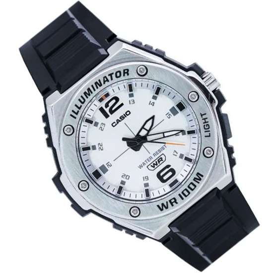 Casio Classic Sporty Silver Dial MWA-100H-7A MWA100H-7 Rubber Watch