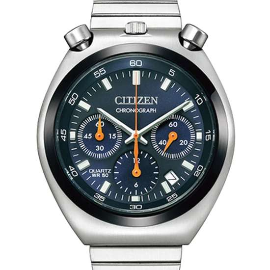 Citizen Bullhead Record Label Tsuno Chrono AN3660-81L Blue Dial Quartz Watch