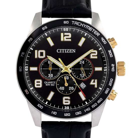 Citizen AN8166-05E Chronograph Leather Mens Watch
