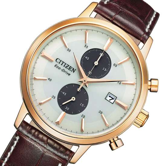 Citizen Eco-Drive CA7063-12A Chronograph Leather Male Watch