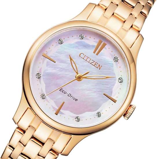 Citizen Eco-Drive Ladies EM0893-87Y Mother of Pearl Dress Watch