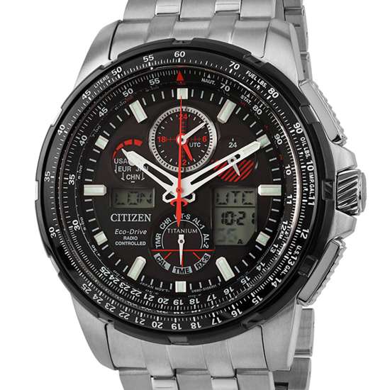 Citizen JY8069-88E Eco-Drive Titanium Dual Time Watch