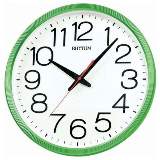 Rhythm CMG495NR05 Quartz Analog Green Decor Wall Clock