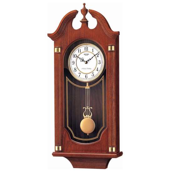 Rhythm Wooden Pendulum Clock CMJ303ER06 (Singapore Only)