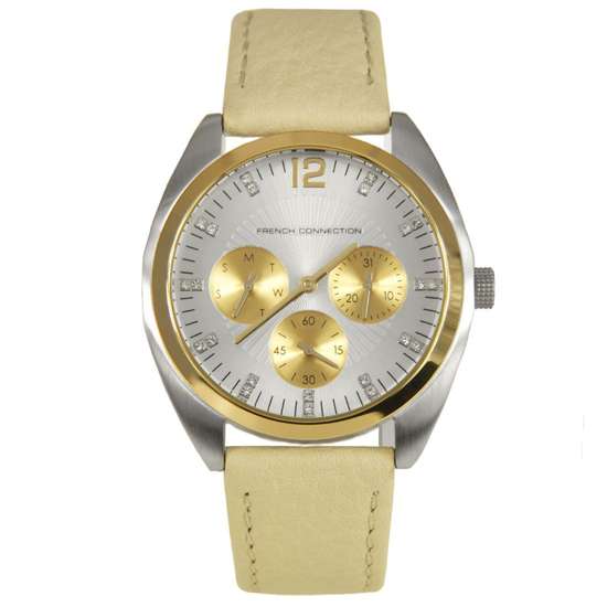 French Connection Trinity Ladies Leather Strap Watch FC1172CG