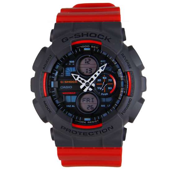 Casio G-Shock Red Grey Watch GA-140-4A GA140-4
