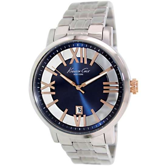 Kenneth Cole Transparency KC9340 Blue Dial Mens Stainless Steel Watch