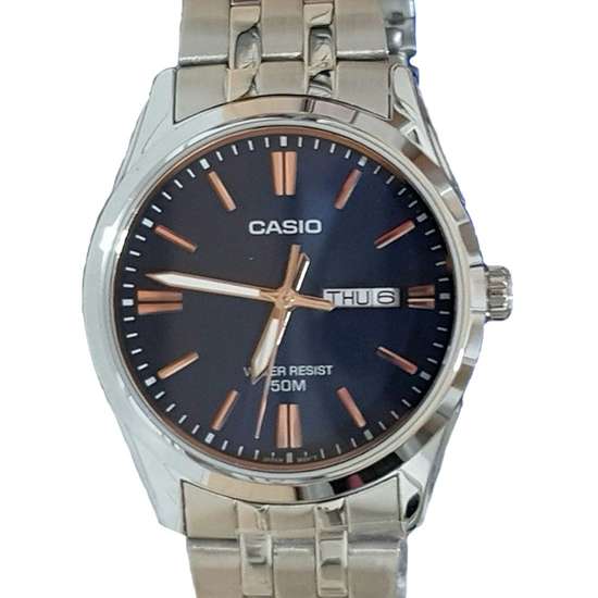 Casio MTP1335D-2A2 MTP-1335D-2A2V Blue Dial Male Enticer Watch