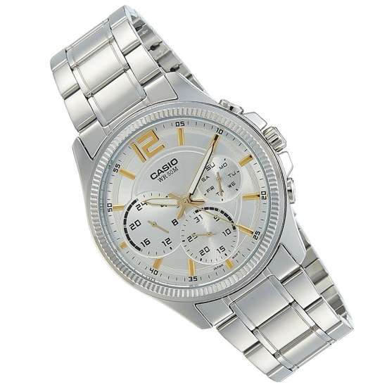 Casio MTP-E305D-7 MTPE305D-7A Male Stainless Enticer Watch