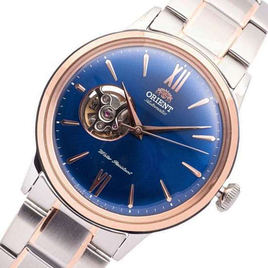 Orient Bambino Blue Open Heart Dial RA-AG0433L00C RA-AG0433L Mens Watch