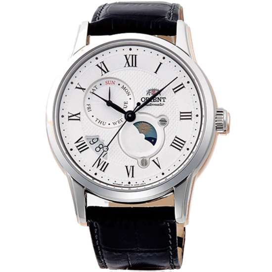 Orient Sun Moon RA-AK0008S RA-AK0008S10B Leather Watch