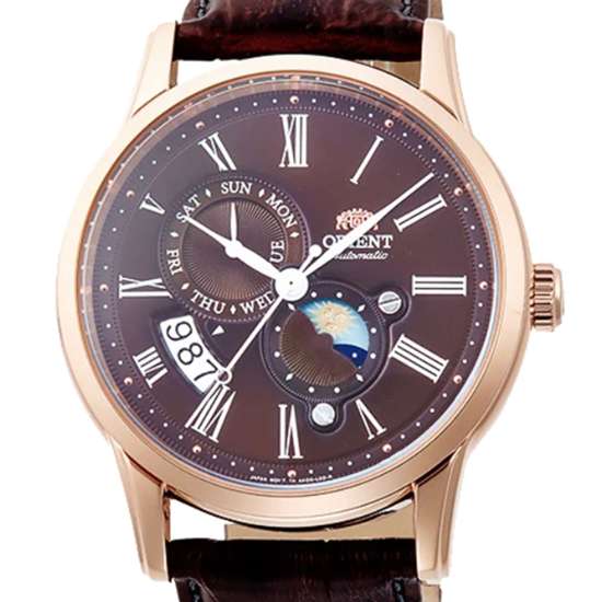 Orient Sun Moon RA-AK0009T RA-AK0009T10B Leather Watch