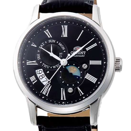 Orient Sun Moon RA-AK0010B RA-AK0010B10B Leather Watch