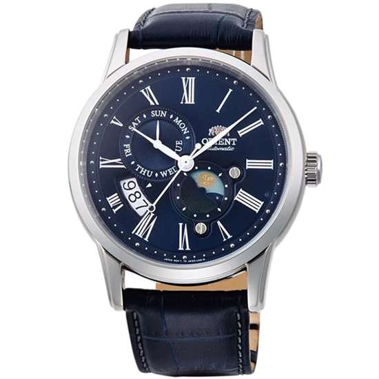 Orient Sun Moon Blue Leather RA-AK0011D RA-AK0011D10B Watch