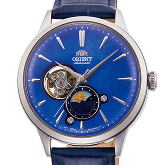 Orient RA-AS0103A RA-AS0103A10B Sun Moon Leather Watch