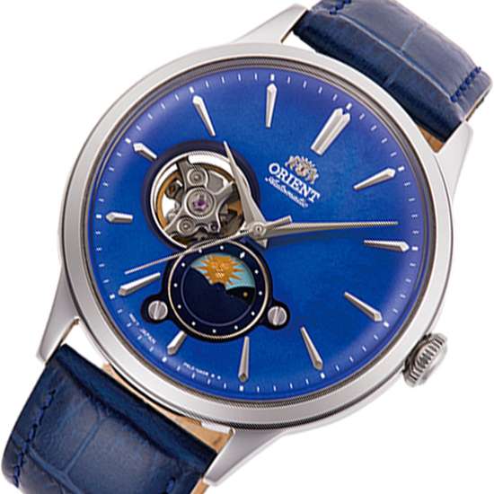 Orient RA-AS0103A RA-AS0103A10B Sun Moon Leather Watch