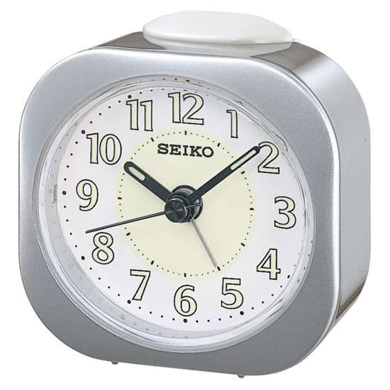 Seiko Silver Alarm Clock QHE121SN QHE121S