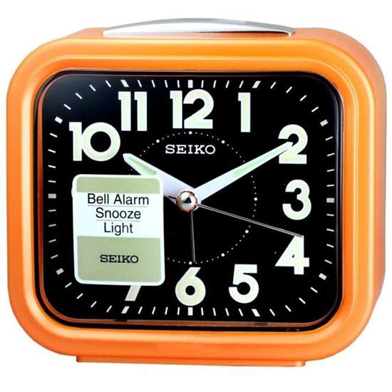 Seiko QHK023E Orange Alarm Clock
