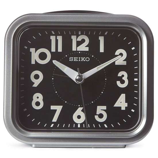 Seiko Bell Alarm Red Square Light Table Clock QHK023S