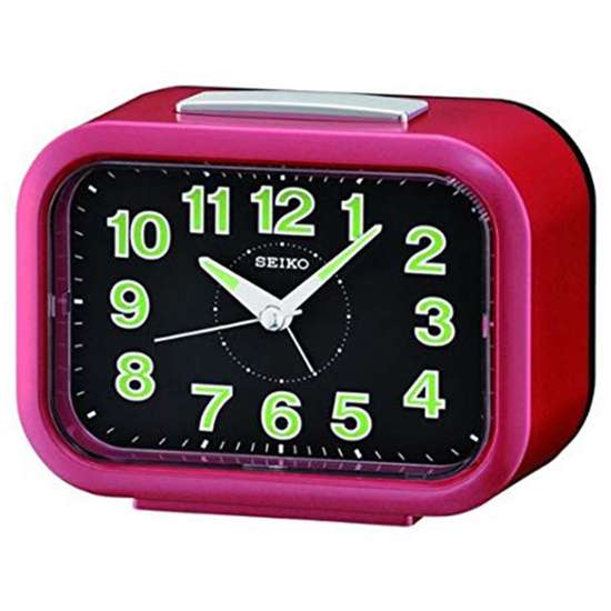 Seiko Analog Red Desk Alarm Clock QHK026R