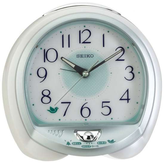 Seiko Analog Selectable Bell Beep Bird Alarm Clock QHK042M QHK042MN