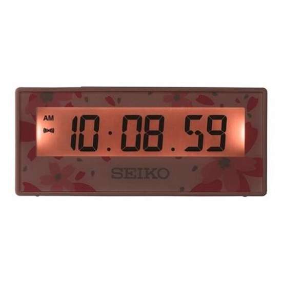 Seiko Sakura Pink Digital Floral Clock Timer QHL082-P QHL082P QHL082PN
