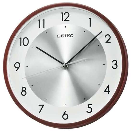 Seiko QXA615BN QXA615B Quartz Brown Round Decor Wall Clock