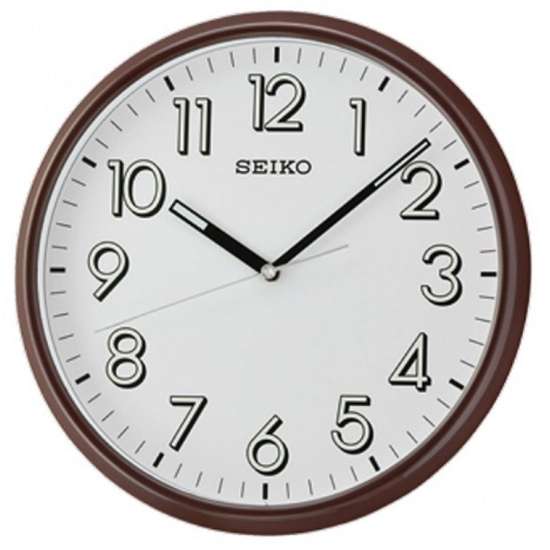 Seiko QXA694B Quartz Brown Round Decor Wall Clock