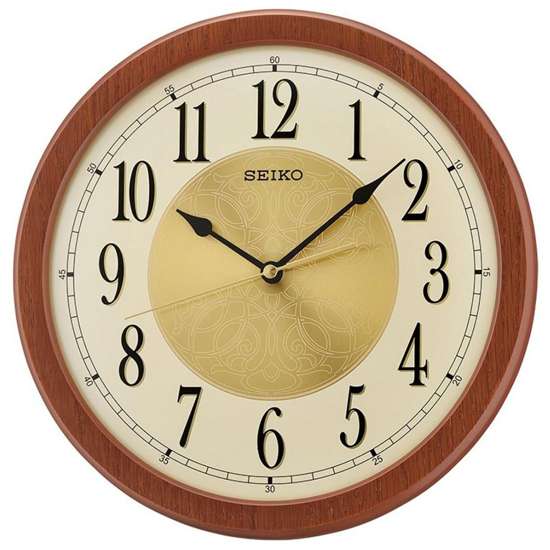 Seiko Round Wooden Decor Wall Clock QXA717ZN QXA717Z