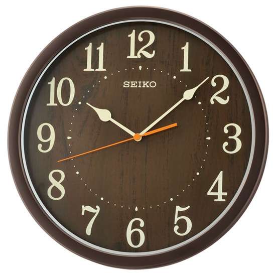 Seiko Round Brown Decor Wall Clock QXA718BT QXA718B