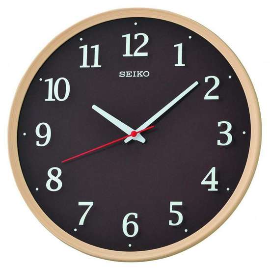 Seiko QXA731A Quartz Round Brown Wall Clock