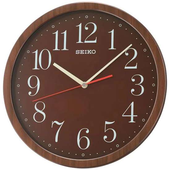 Seiko Brown Analog Wall Clock QXA737Z