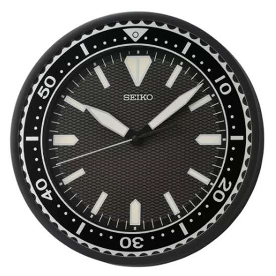 Seiko Black Diver Design Wall Clock QXA791KL QXA791K QXA791-K