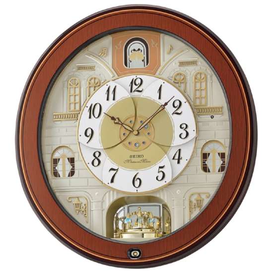 Seiko Melodies in Motion Wall Clock QXM368B (Singapore Only)