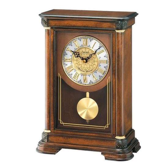 Seiko Pendulum Westminster Whittington Chimes Mantel Clock QXQ008B QXQ008BN