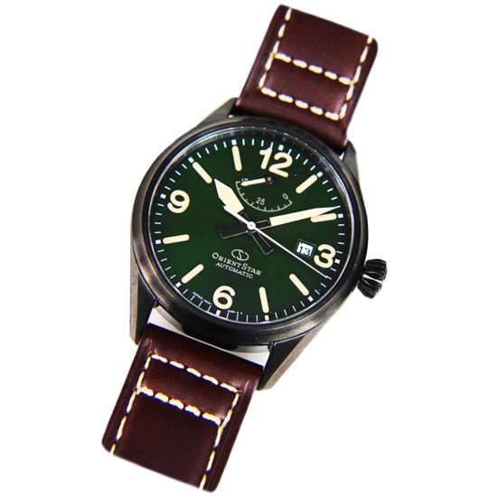 Orient Star RE-AU0201E RE-AU0201E00B Automatic Green Dial Leather Watch