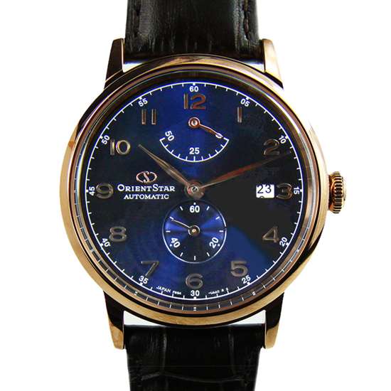 Orient Star RE-AW0005L RE-AW0005L00B Automatic Blue Dial Leather Watch