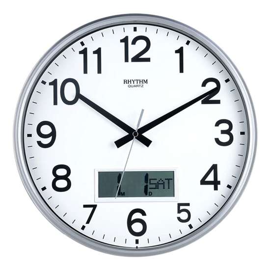 Rhythm LCD Silent Silky Move Wall Clock CFG706NR19 (Singapore Only)