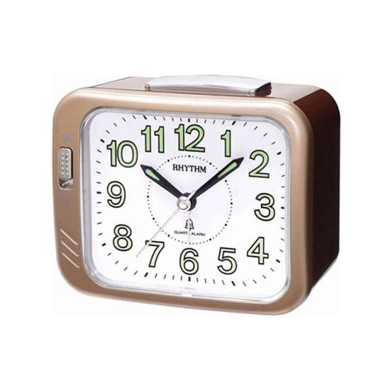 Rhythm CRA829NR13 Brown Analog Bell Alarm Clock