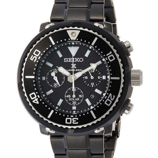 Seiko Prospex SBDL035 Solar Black Stainless Steel Watch