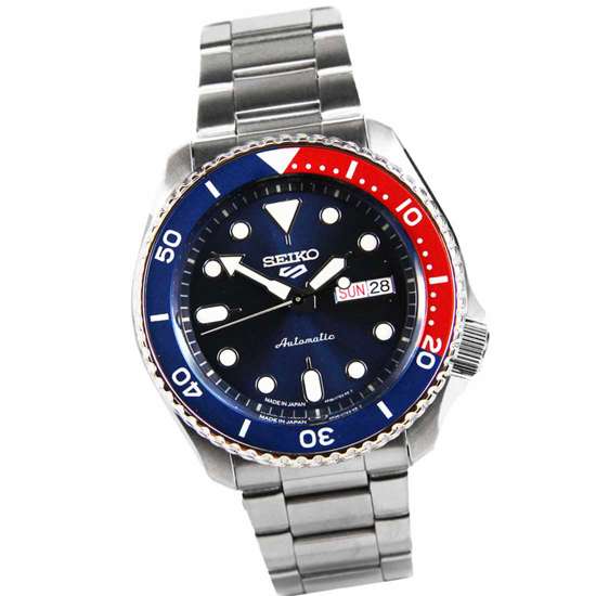 SBSA003 Seiko 5 Automatic Made in Japan Blue Dial Sports Watch
