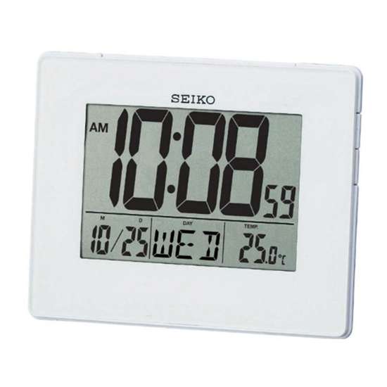 Seiko LCD Digital QHL057W QHL057WN Desk Wall Clock