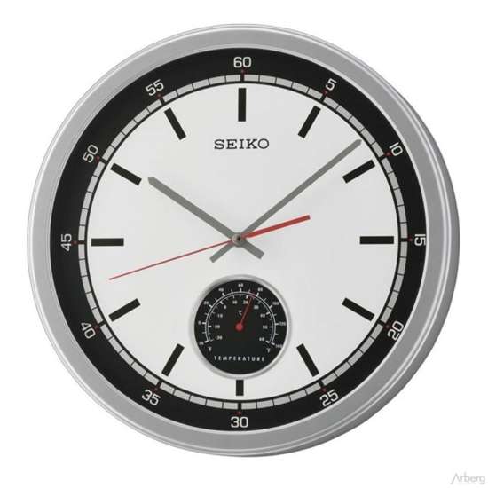Seiko Analog Thermometer Wall Clock QXA696S (Singapore Only)