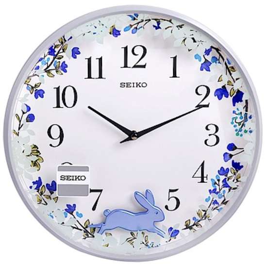 Seiko Floral Pendulum Wall Clock QXC238N QXC238NN (Singapore Only)