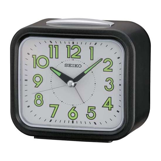 Seiko Quartz QHK023K QHK023KN Black Bell Alarm Clock