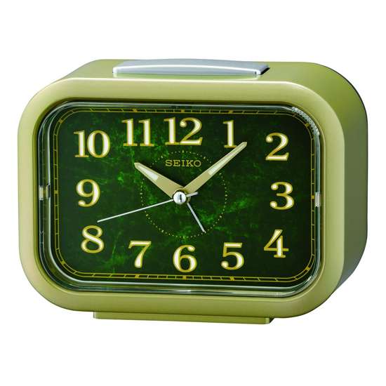 Seiko QHK056G QHK056GN Green Bell Snooze Alarm Clock